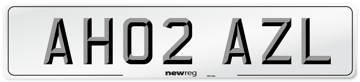 AH02 AZL Number Plate from New Reg